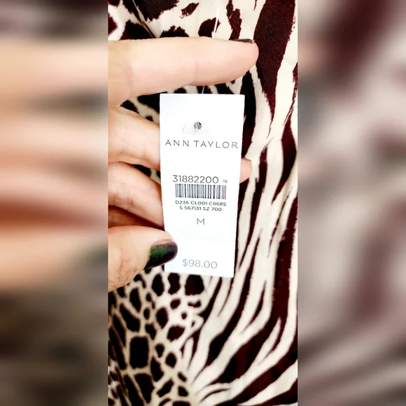 NWT Ann Taylor Animal Print Midi Skirt - Picture 4 of 6